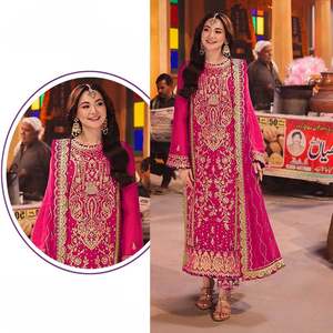 Traditional & Ceremonial: 🌸 Royal Radiance – Fuchsia Pink Heavy Embroidered Suit 🌸