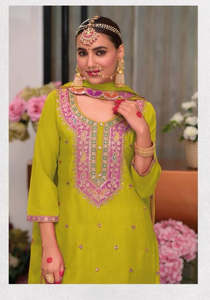 Traditional & Ceremonial: Designer Heavy Embroidered Palazzo Suit Set – Wedding & Festive Collection