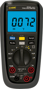 AEMC 5217 DMM (TRMS, 6000-cts, NCV, V, A, AC/DC, F, Ohm, T, C, LoZ, Auto Hold)