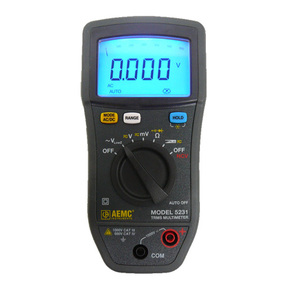 Products: AEMC 5231 DMM (TRMS, 6000-cts, NCV, V, AC/DC, Ohm, LoZ)