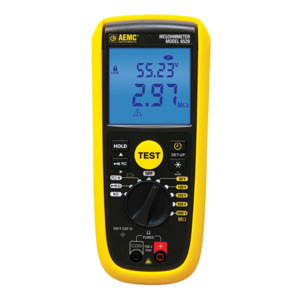 Insulation Testers: AEMC 6529 – Megohmmeter (50V 100V 250V 500V 1KV 420K-OHM PI/DAR)