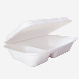 Products: 9” x 6” Sugarcane Clamshell / 2-Compartment – Paclink New Zealand