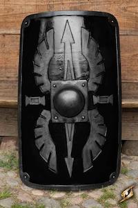 Shields: Square Scutum Shield - Black - 100x65 cm