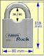 ABUS 83/80 “Rock” Chrome-plated Solid Steel Padlock