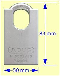 ABUS 83CS/50 Closed Shackle Brass Padlock