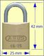 ABUS 65/25 Brass Padlock 13.5mm Shackle