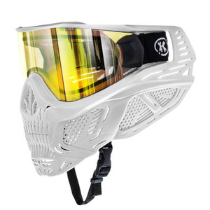 Products: Hstl Skull Goggle Saint - White W/ Gold Lens