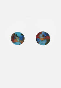 Handblown Glass Earrings: Handblown Glass - Like a Flower Patterned