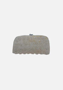 Handbags Clutches And Purses: Beaded Foldover Fifties