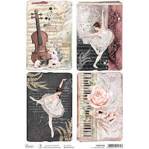 Rice Paper: Le Cygne Noir Cards Rice Paper for Decoupage A4