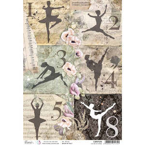 Rice Paper: Les Pas de Danse Rice Paper for Decoupage A4