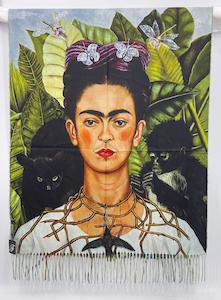 Frida Scarf Brights Black I The Villa Collection
