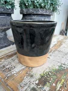 Garden Concrete: Ceramic Planter Black Gardeners pot Large