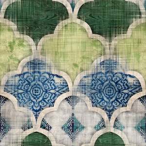 Distressed Tile Mint Tissue Decoupage Paper 3 sheets
