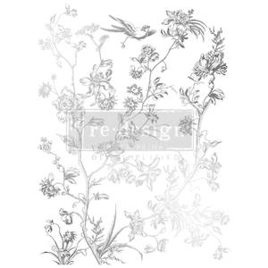 Large Transfers: Redesign SILVER transfer Large -  Silver Bird KACHA