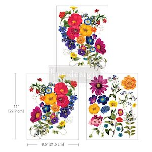 Redesign by Prima transfer middy - Floral Kiss