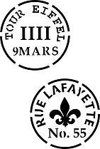 Two Vintage Stamps Stencil