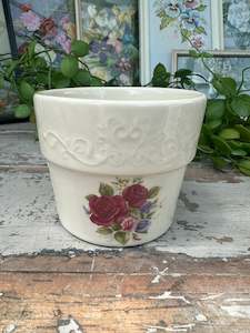 Ceramic planter small floral