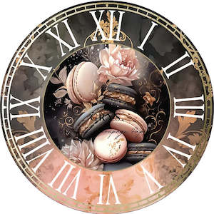 Decoupage Paper Clearance: Clock Macaron Paper for Decoupage