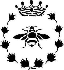 Stencils: Bee Wreath & Crown Stencil