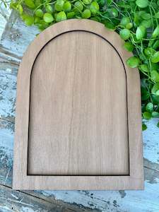 Decoupage Brushes Tools: Arch with overlay Frame 2 piece set Blank PLY shape 39cm