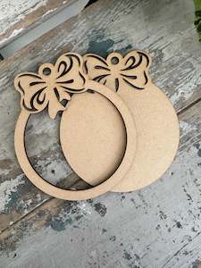 Detailed Bow 2 piece set Blank MDF shape