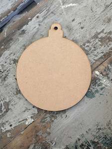 Blank MDF shape Christmas round Bauble large