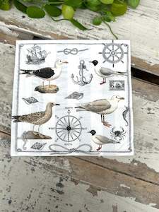 Napkins: Maritime Napkin for Decoupage
