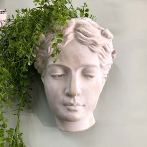 Hanging Grecian Lady Head Vase