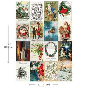 Christmas Crafting: Redesign with Prima transfer A4 Season's Greetings from the Past