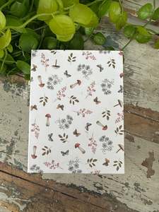 Jotter Pads: Jotter Pad Mini Mushrooms white
