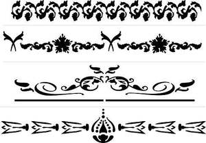 Stencils: Four different Vintage Borders Stencil