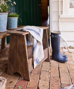 Rustic Wood Side table stool by French Country Collections COLLECT ONLY