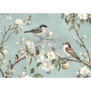 Redesign Decoupage Papers: Whispering Wings A3 Fiber Decoupage Paper 1 sheet
