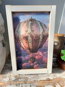 Painted And Repurposed: Pink Air drifter framed