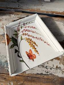 Painted And Repurposed: Floral wood brush pan