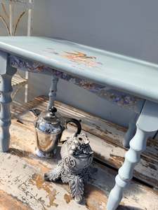 Painted And Repurposed: Paisley painted small wooden table