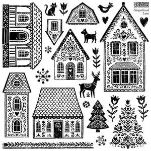 Iod Stamps: Gingerbread Lane IOD Stamp