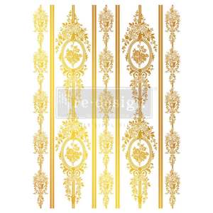 Redesign With Prima: Redesign GOLD Chateau Filigree transfer Large KACHA
