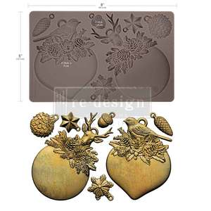 Silicone Moulds For Making Appliques From Brands Redesign With Prima And Iron Orchid Designs: Evergreen Antler Emblem Mould by Redesign with Prima