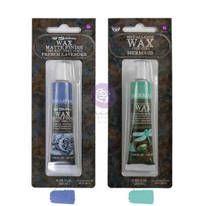 Other Diy Supplies: Whispers Metallique + Matte Wax Set 2 tubes by Finnabair for Prima