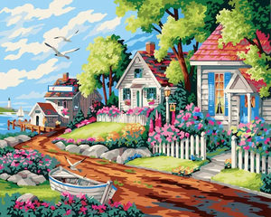Products: Little Houses - Diamond Art 30x40cm 50pcs - Paint My Numbers