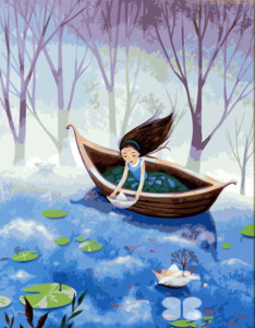 Products: Girl in a Boat Paint by Numbers - Paint My Numbers