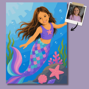 Products: Custom Mermaid Paint by Numbers Paint My Numbers