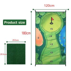 Golf Putting Chipping Hitting Mats Casual Game Set Family Party