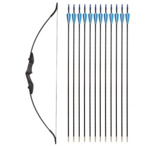 40lbs Archery Recurve Bow Longbow +Arrows 12pcs