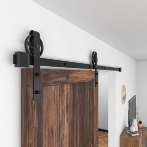 Barn Door Hardware Large Wheel 2 M Sliding Track Black Antique