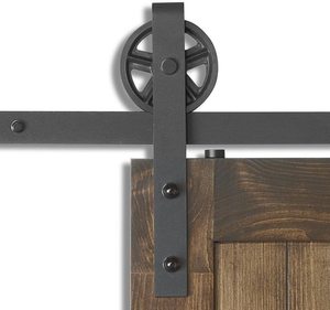 Barn Door Hardware Large Wheel 1.8 M Sliding Track Black Antique