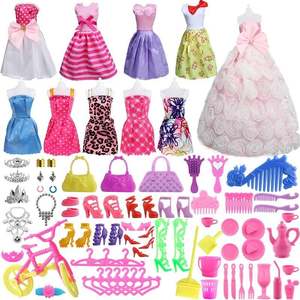 85pcs Barbie Clothes Shoes Accessories Set