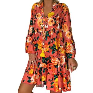 Clothing Fashion: Shirt Dress Floral Dresses Boho Womens Clothing Plus Size 20